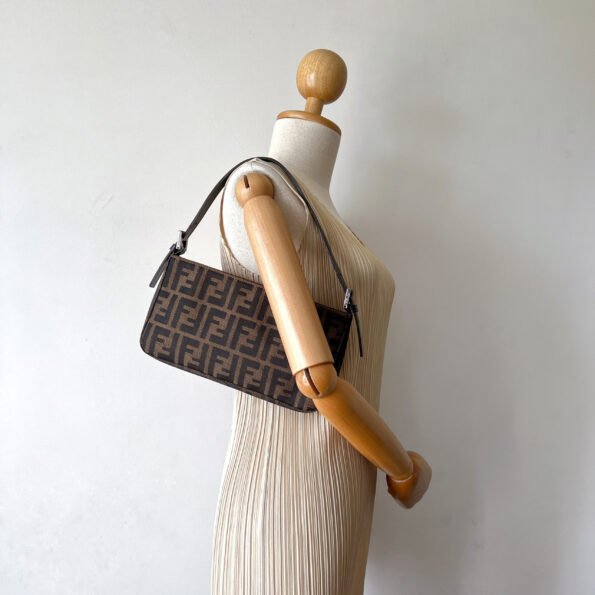 FENDI Authentic Vintage Zucca Pochette Shoulder Bag