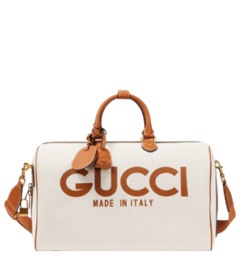 GUCCI Large logo canvas duffel bag