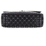 Valentino Garavani Black Quilted Large Rockstud Spike Top Handle