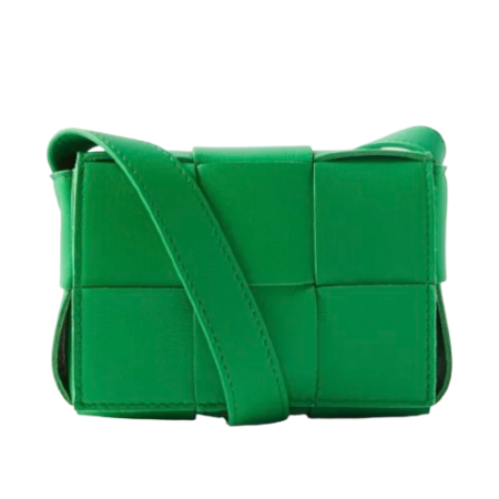 Bottega Veneta Green Candy Cassette Crossbody Bag