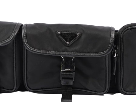 Prada Black Nylon Cargo Messenger Bag