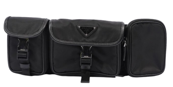 Prada Black Nylon Cargo Messenger Bag