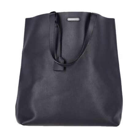 Saint Laurent Black Leather Tote Bag