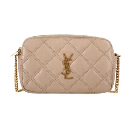 Saint Laurent Beige Becky Double Zip Shoulder Bag