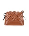 Prada Brown Vitello Tress Crossbody Bag