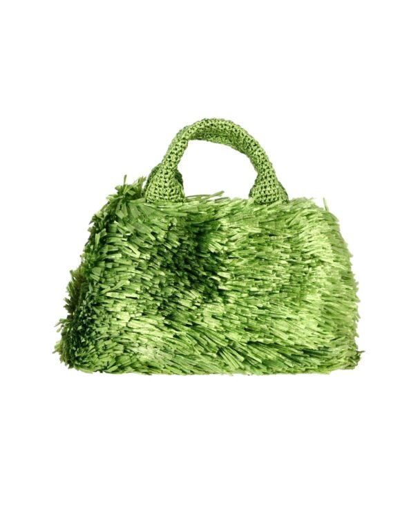 Prada Green Raffia Grass Tope Handle/Tote Bag