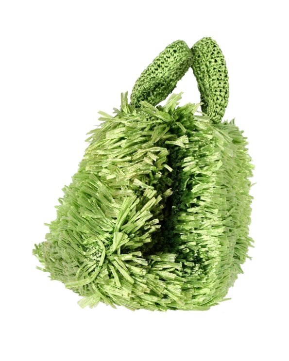 Prada Green Raffia Grass Tope Handle/Tote Bag