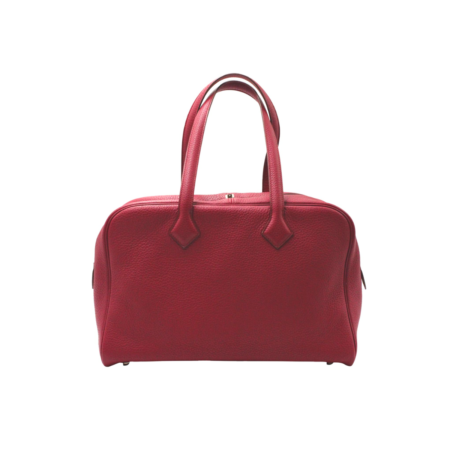 Hermès Red Victoria II 35 Boston Bag