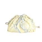 BOTTEGA VENETA Yellow Goatskin Python Embossed The Mini Pouch