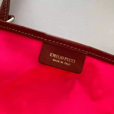 Emilio Pucci Tote Bag Pink Red Multicolor Casual Women's Used From Japan