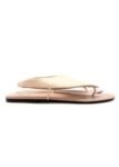 Ravello Cream Leather Flat Thong Sandals