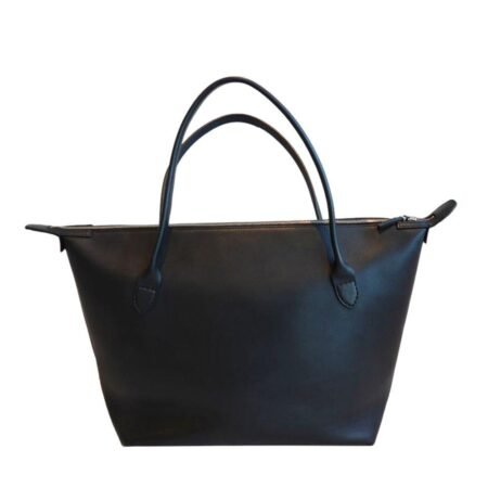 The Row Black Lux Leather Tote Bag
