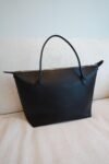 The Row Black Lux Leather Tote Bag