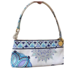 EMILIO PUCCI Handbag Canvas White Blue Women's USED FROM JAPAN