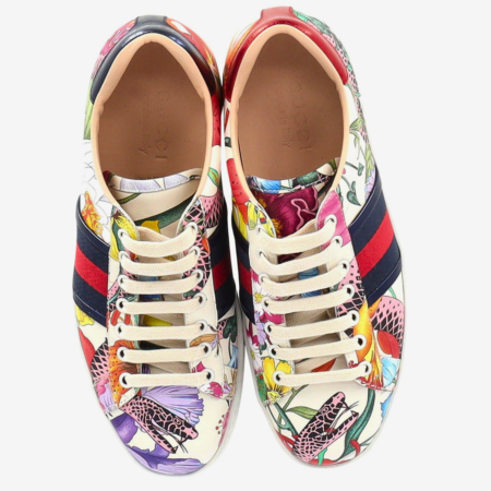 Gucci Multicolour Floral Snake Ace Sneakers Size 37