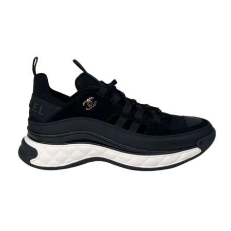 Chanel Black Runner Sneakers Size 42