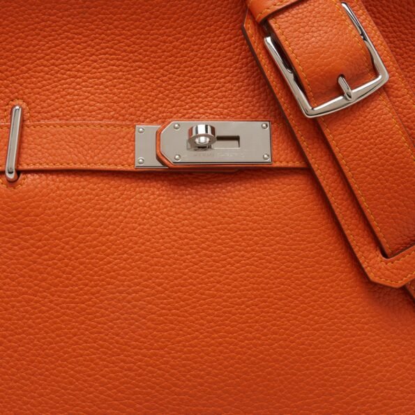 Hermes Orange/Jaune Taurillon Clemence Leather Palladium Finish Jypsiere 34 Bag