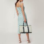 Hermes Beige/Black Toile And Negonda Leather Garden Party 36 Bag