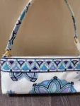 EMILIO PUCCI Handbag Canvas White Blue Women’s USED FROM JAPAN