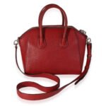 GIVENCHY Red Goatskin Mini Antigona Bag