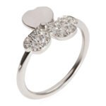 TIFFANY & CO. Paper Flowers Diamond Ring in 18k White Gold 0.16 CTW