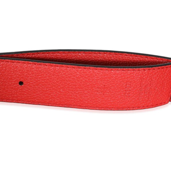 LOUIS VUITTON Coquelicot Monogram Canvas Reversible LV Initiales Belt 30mm 90/36