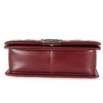 Chanel Burgundy Embossed Calfskin Paris Salzburg Medium Boy Bag