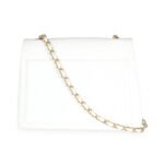 CHANEL 24K White Caviar Trapezoid Flap Bag