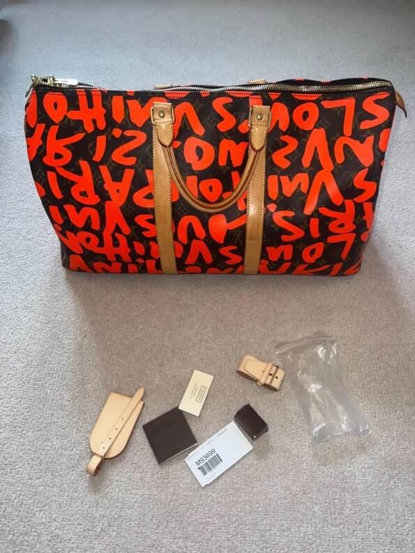 LOUIS VUITTON x Stephen Sprouse Orange/Monogram Keepall 50