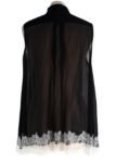 MCQ black silk chiffon lace trimmed blouse