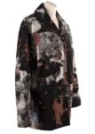 MCQ Striae Mottled Velour Oversize Blazer, Micro-Skirt & Trousers Size S