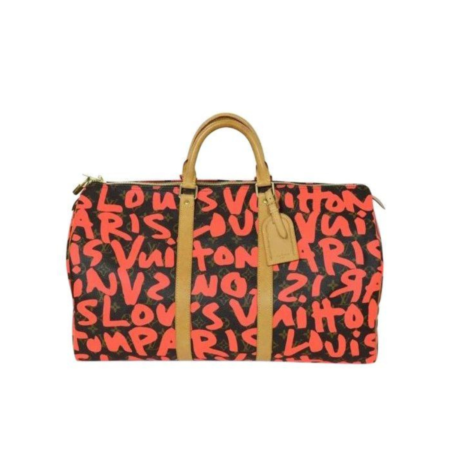 LOUIS VUITTON x Stephen Sprouse Orange/Monogram Keepall 50