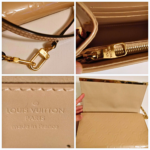 Louis Vuitton Beige Monogram Vernis leather Ana chain wallet