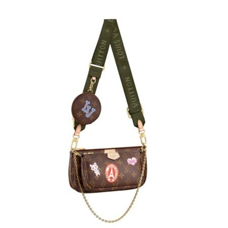 Louis Vuitton Monogram Pochette Accessoires with Stickers