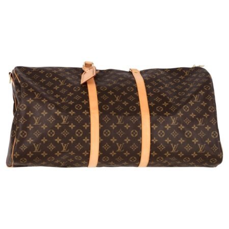 Louis Vuitton Brown Canvas Keepall Bandoulière 55 Bag