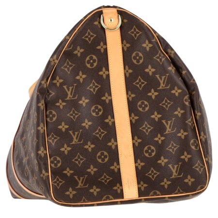 Louis Vuitton Brown Canvas Keepall Bandoulière 55 Bag