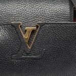 Louis Vuitton Black Taurillon Leather Capucines PM Bag