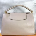 Louis Vuitton Capucines MM Handbag Taurillon Leather LV Beige Authentic